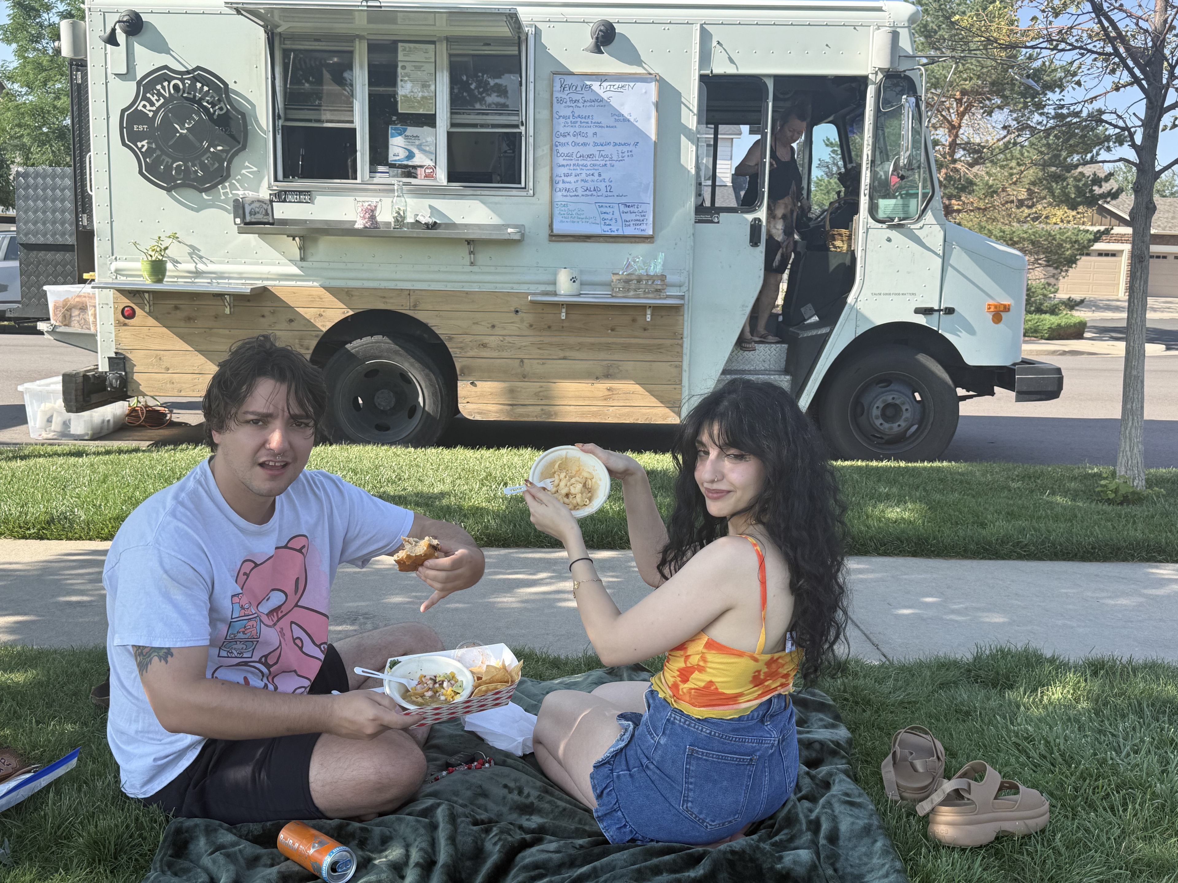 Guests enjoying food at a Revolver Kitchen event