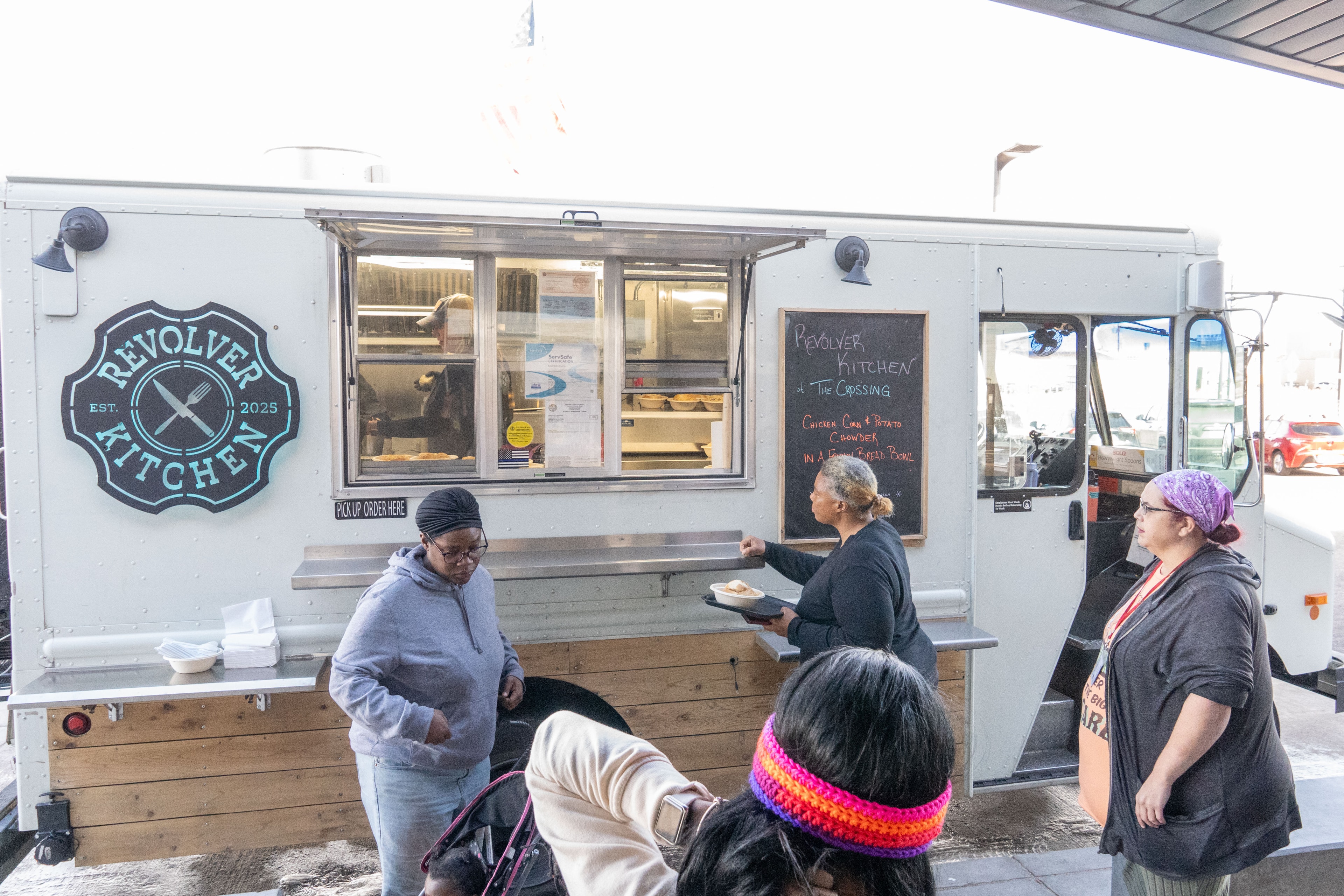 Revolver Kitchen truck exterior at The Crossing